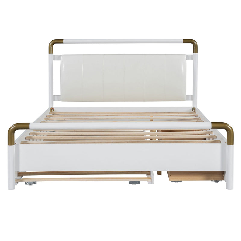 Storage Platform Bed, With 2 Big Drawers, Trundle by HouseOfZazla