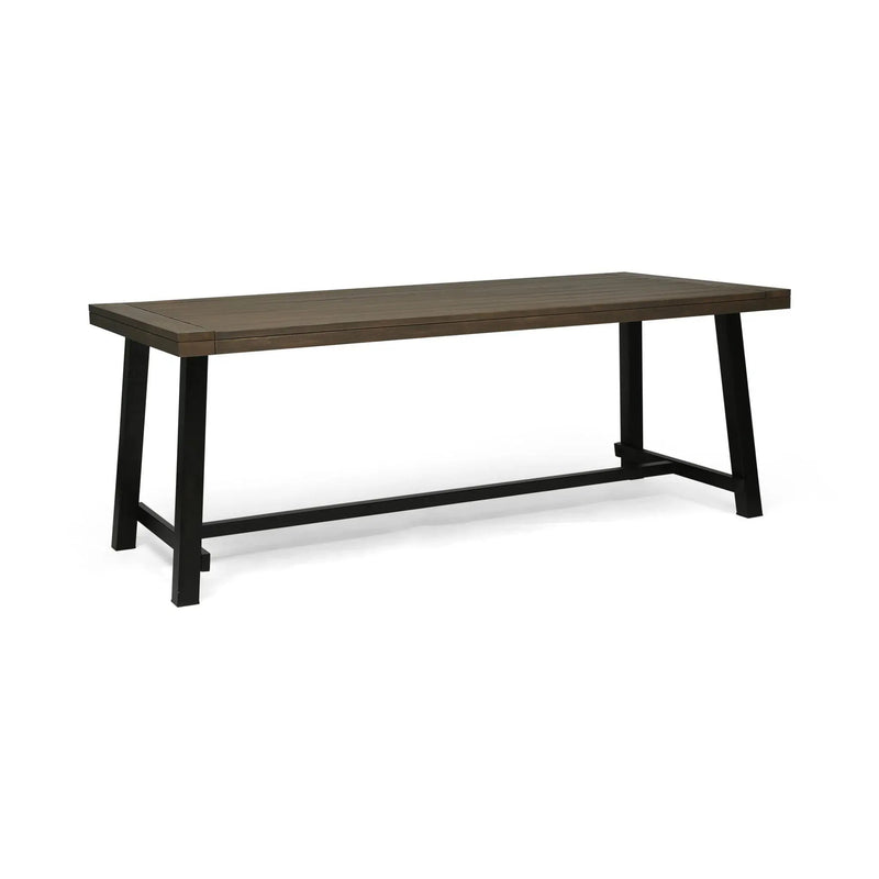 Outdoor Dining Table - Gray / Rustic Metal by HouseOfZazla