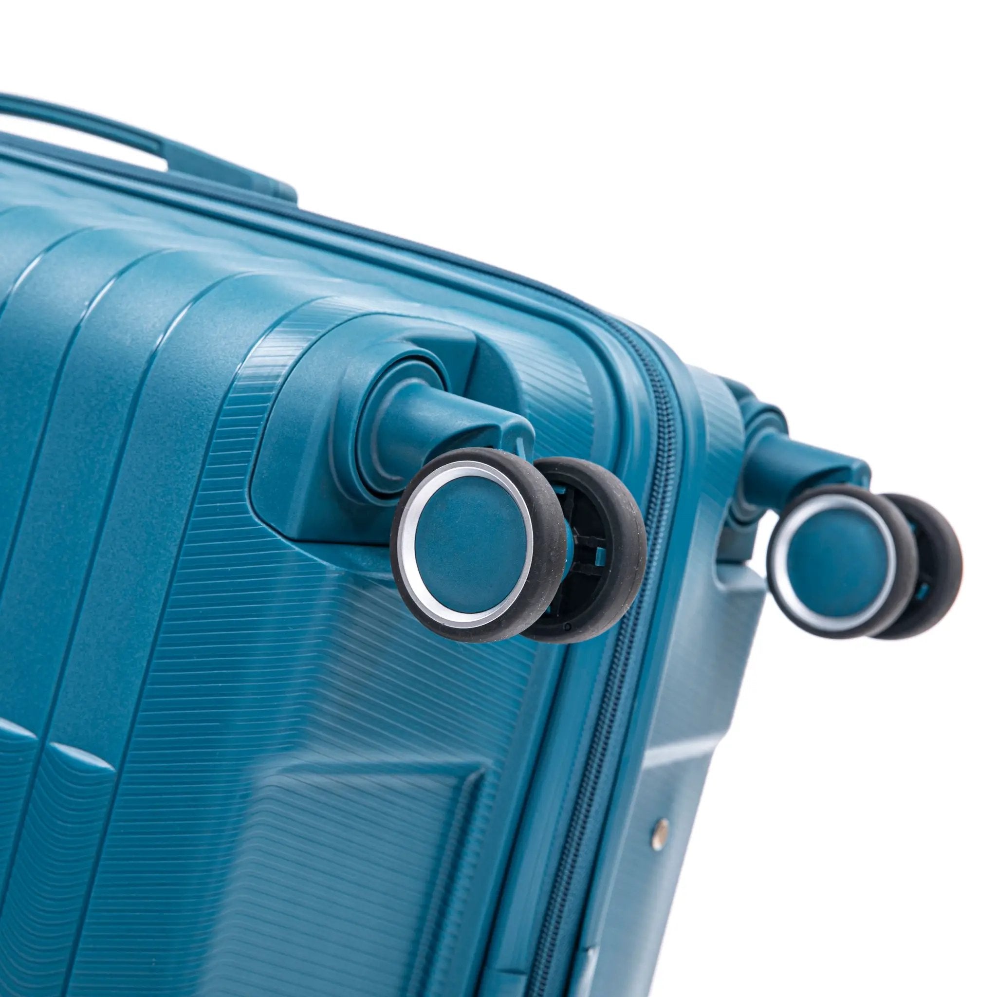 14"/20"/24"/28" 4-Piece PP Spinner Wheel Luggage Set with Cosmetic Case (Blue) by HouseOfZazla