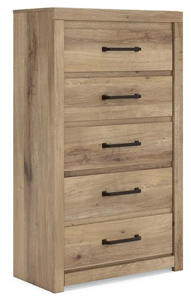 Brozmont - Five Drawer Chest - Tan by Unique Piece Furniture