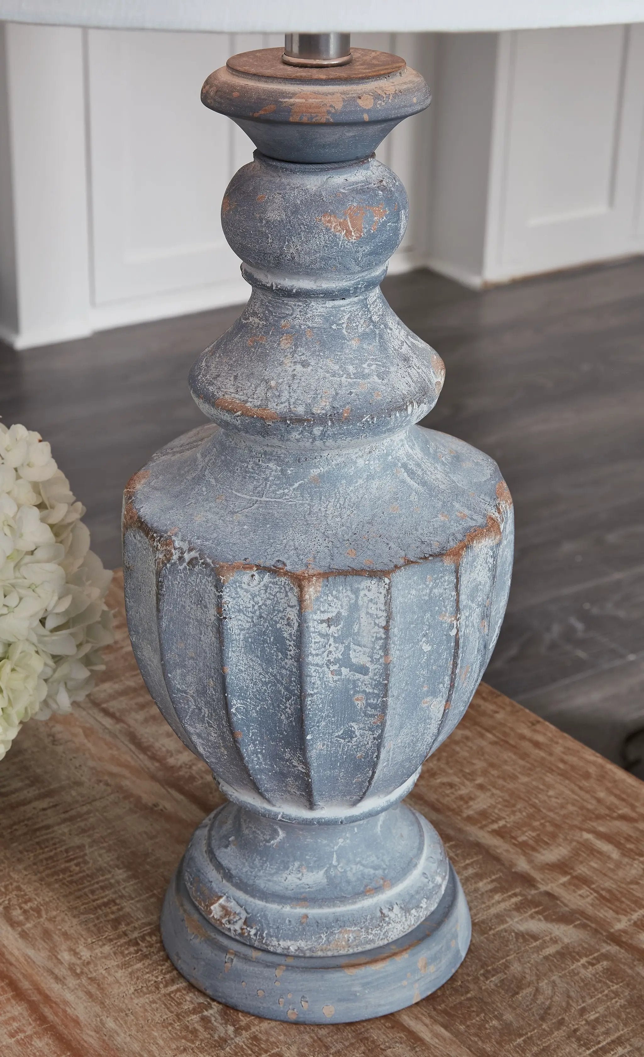 Cylerick - Terracotta Table Lamp - Antique Blue by Unique Piece Furniture