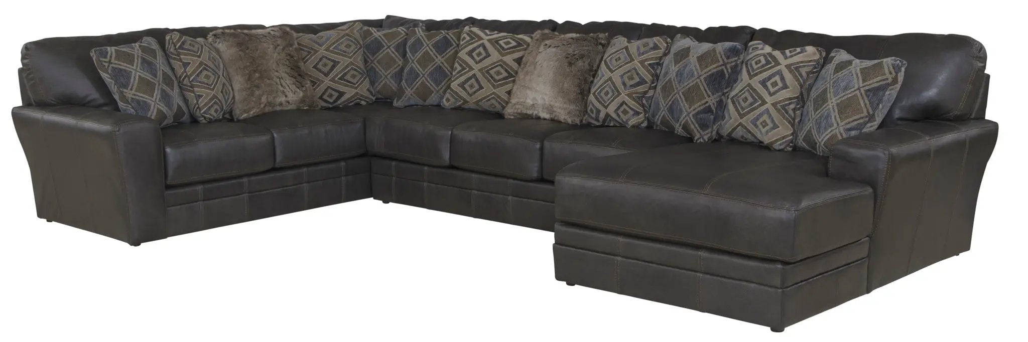 Denali - Italian Leather Match Sectional by Unique Piece Furniture