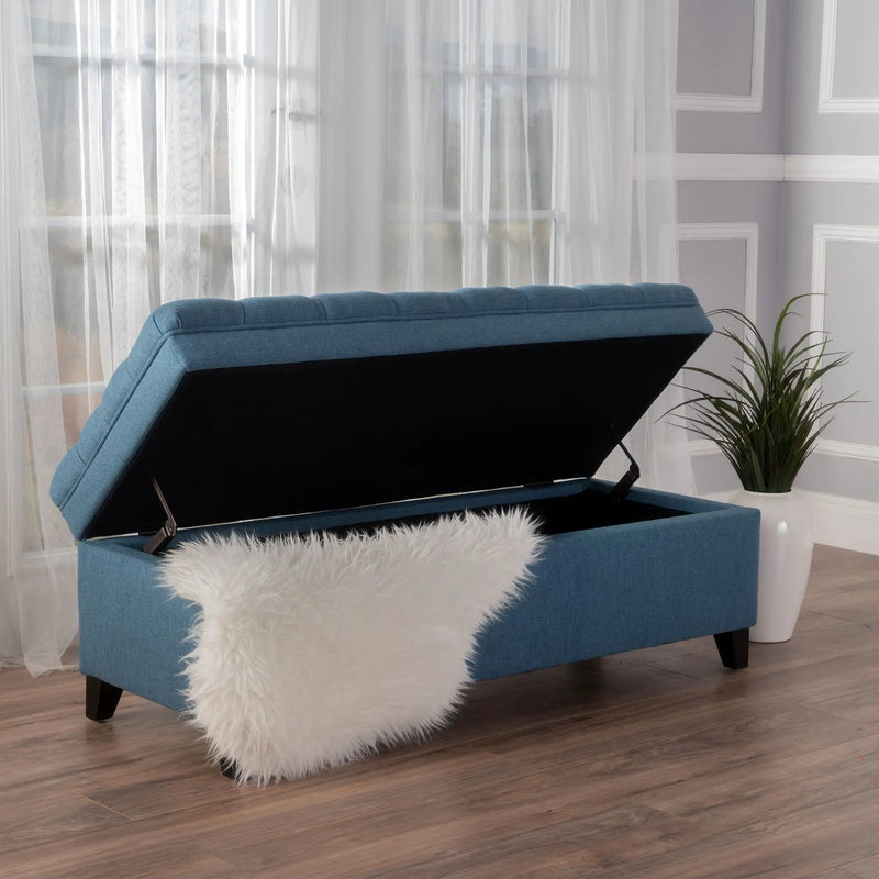 Juliana Storage Ottoman With Birch Legs by HouseOfZazla