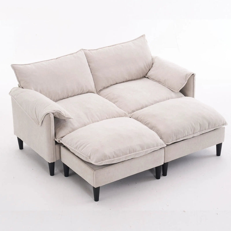 Convertible Combination Sofa With Footstools With Storage by Unique Piece Furniture