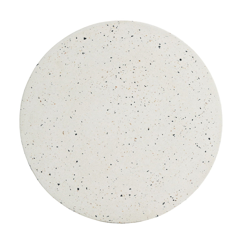 Terrazzo Outdoor Side Table - White by HouseOfZazla