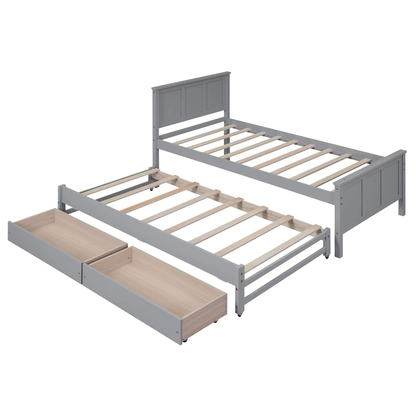 Platform Bed With Trundle And Drawers by HouseOfZazla