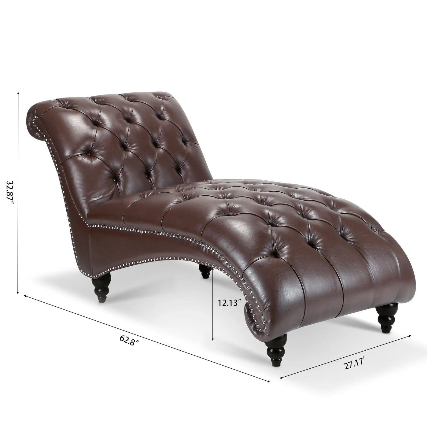 Tufted Armless Chaise Lounge by Unique Piece Furniture