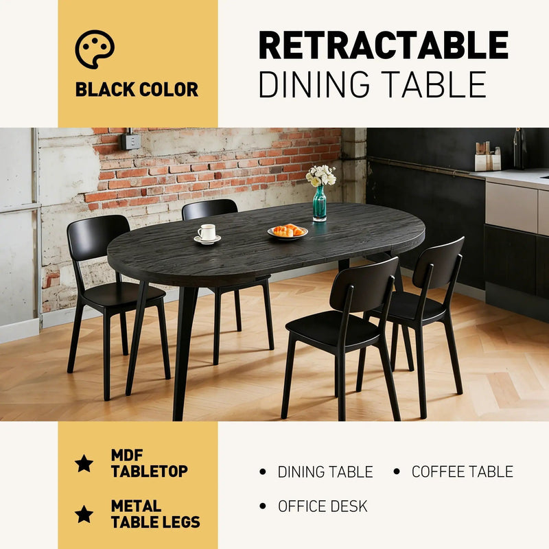 Extendable Dining Table - Black by Unique Piece Furniture