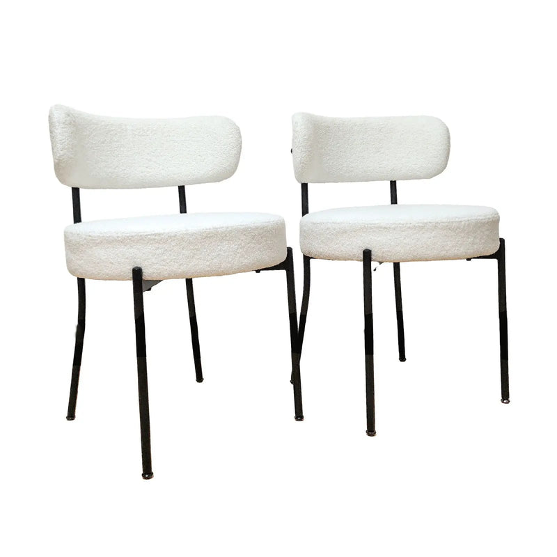 Mid-Century Modern Dining Chair With Curved Backrest