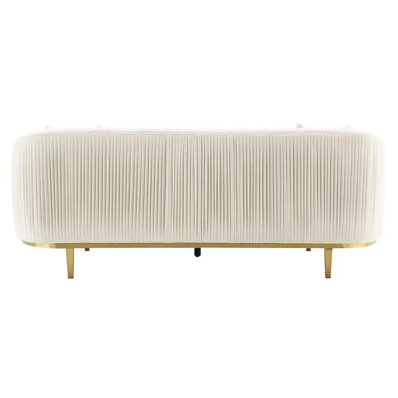 Martina - Sofa With 2 Pillows - Ivory Velvet by Unique Piece Furniture