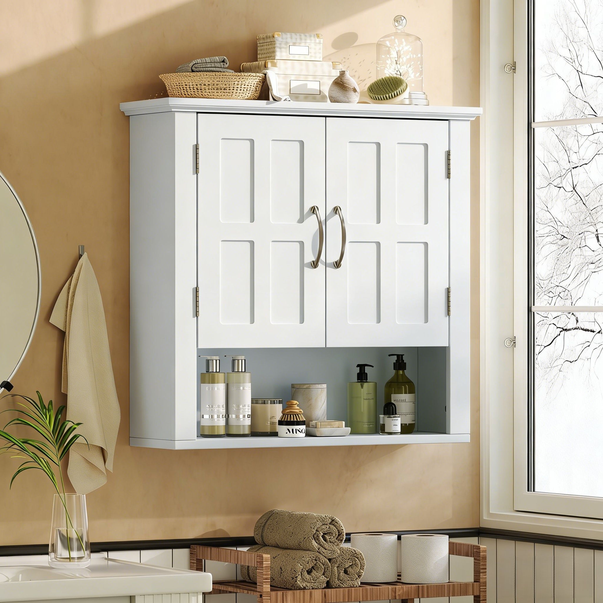 Multi Functional Wall Mounted Cabinet With Adjustable Shelves For Bathroom by HouseOfZazla