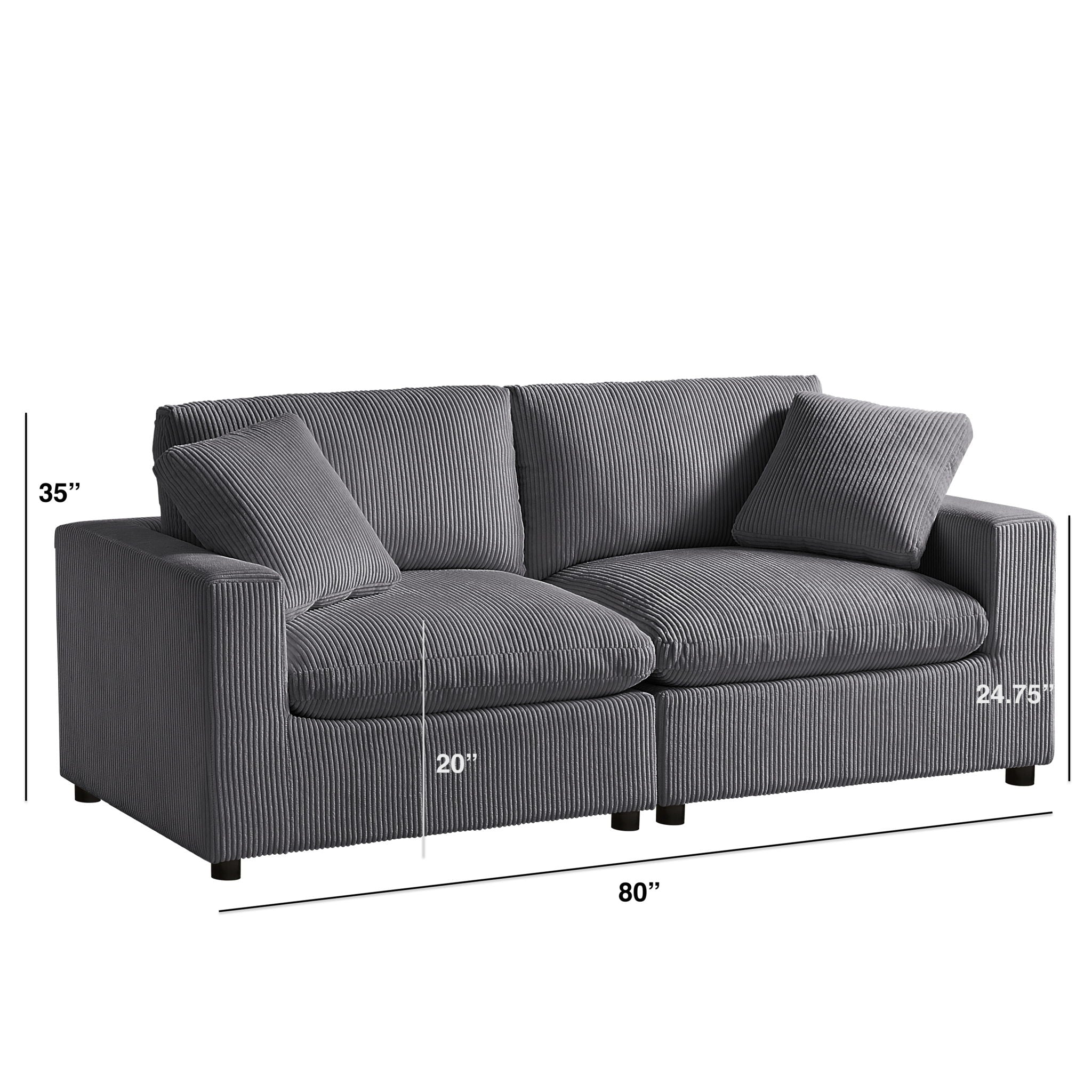 Chelsea - Modular 2 Piece Sofa by HouseOfZazla