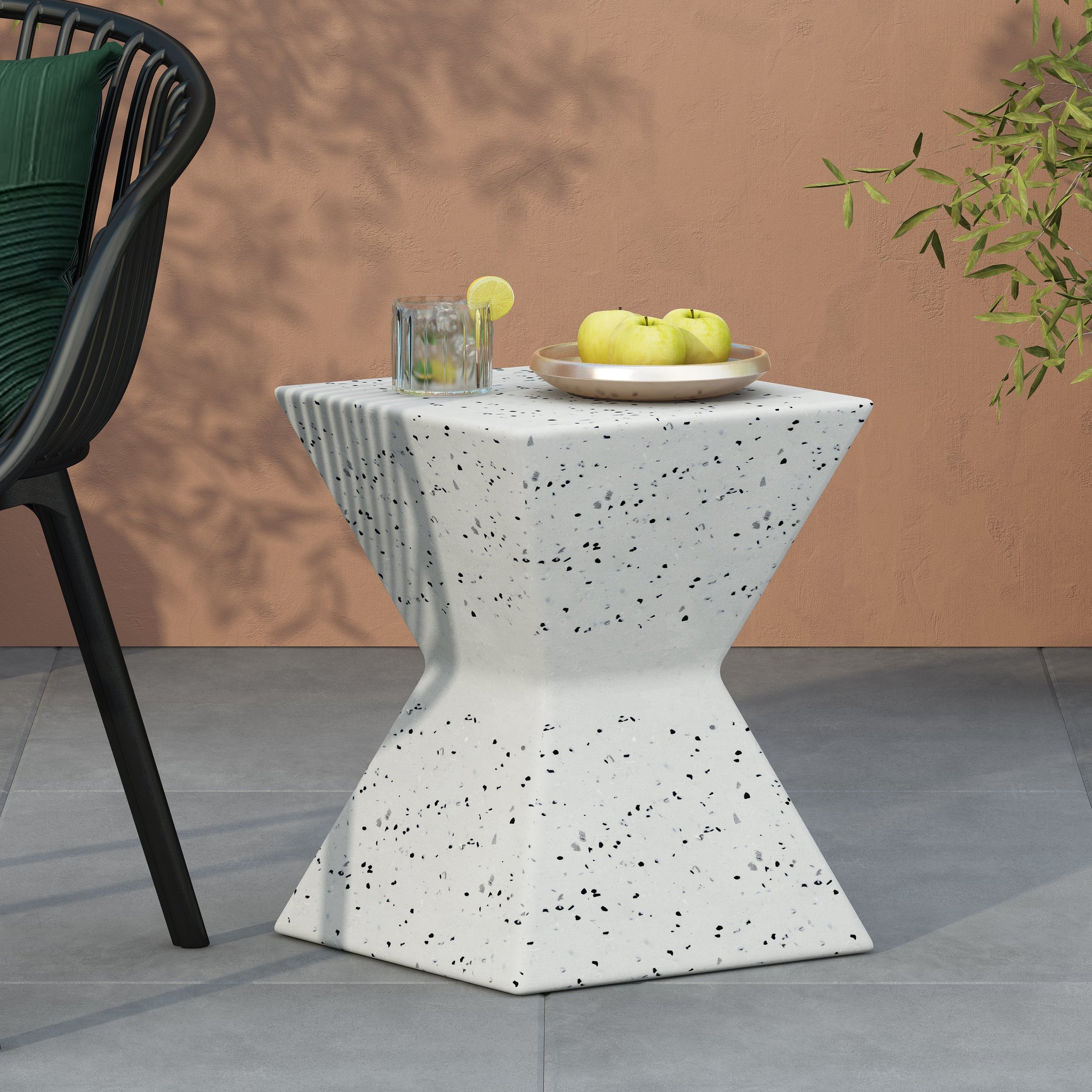 14.75" Lightweight Concrete Outdoor Accent Table by HouseOfZazla