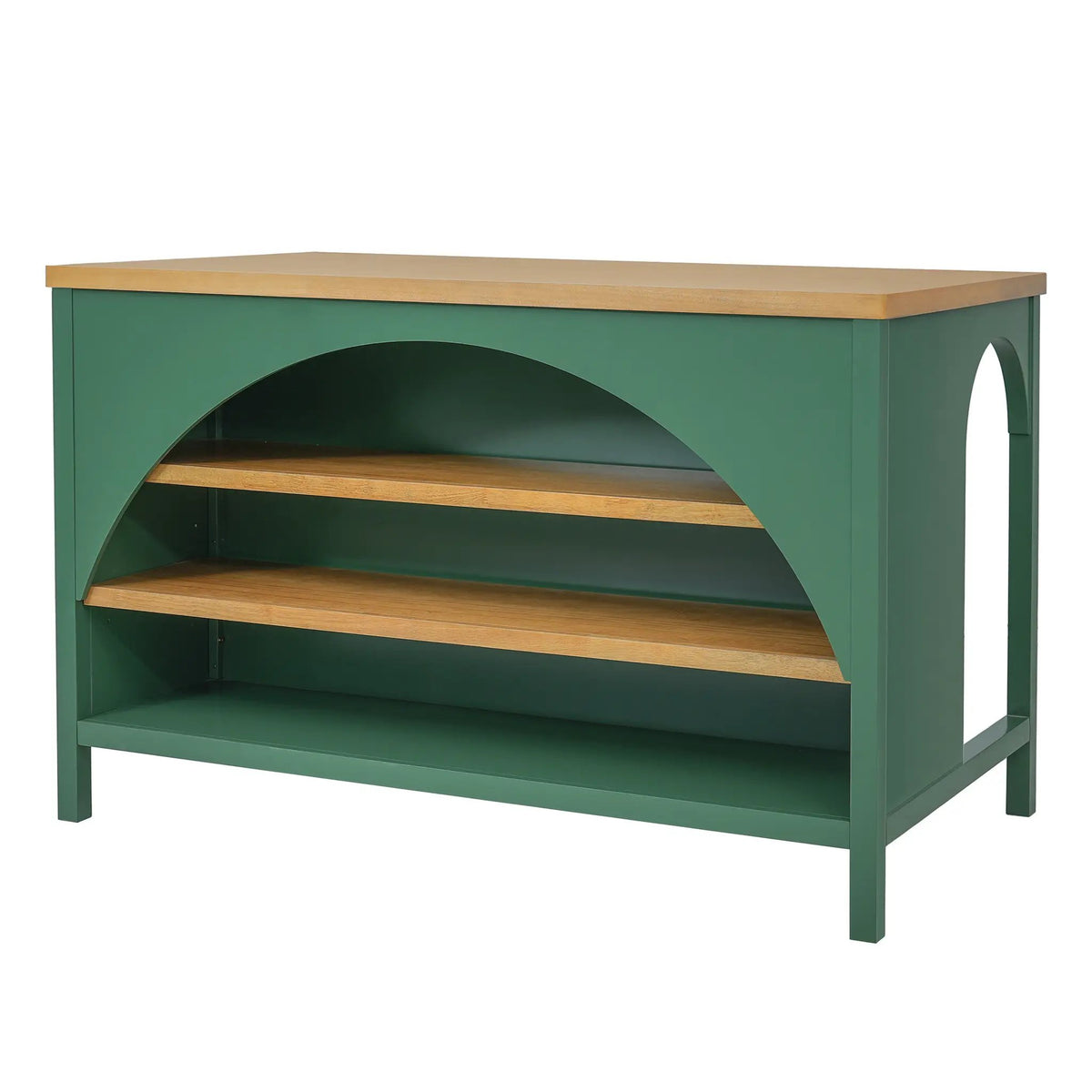 56" Farmhouse Kitchen Island with Open Storage by HouseOfZazla