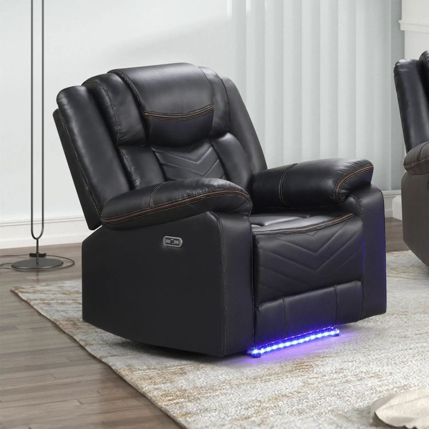 Challenger - LED Power Recliner Chair by Unique Piece Furniture