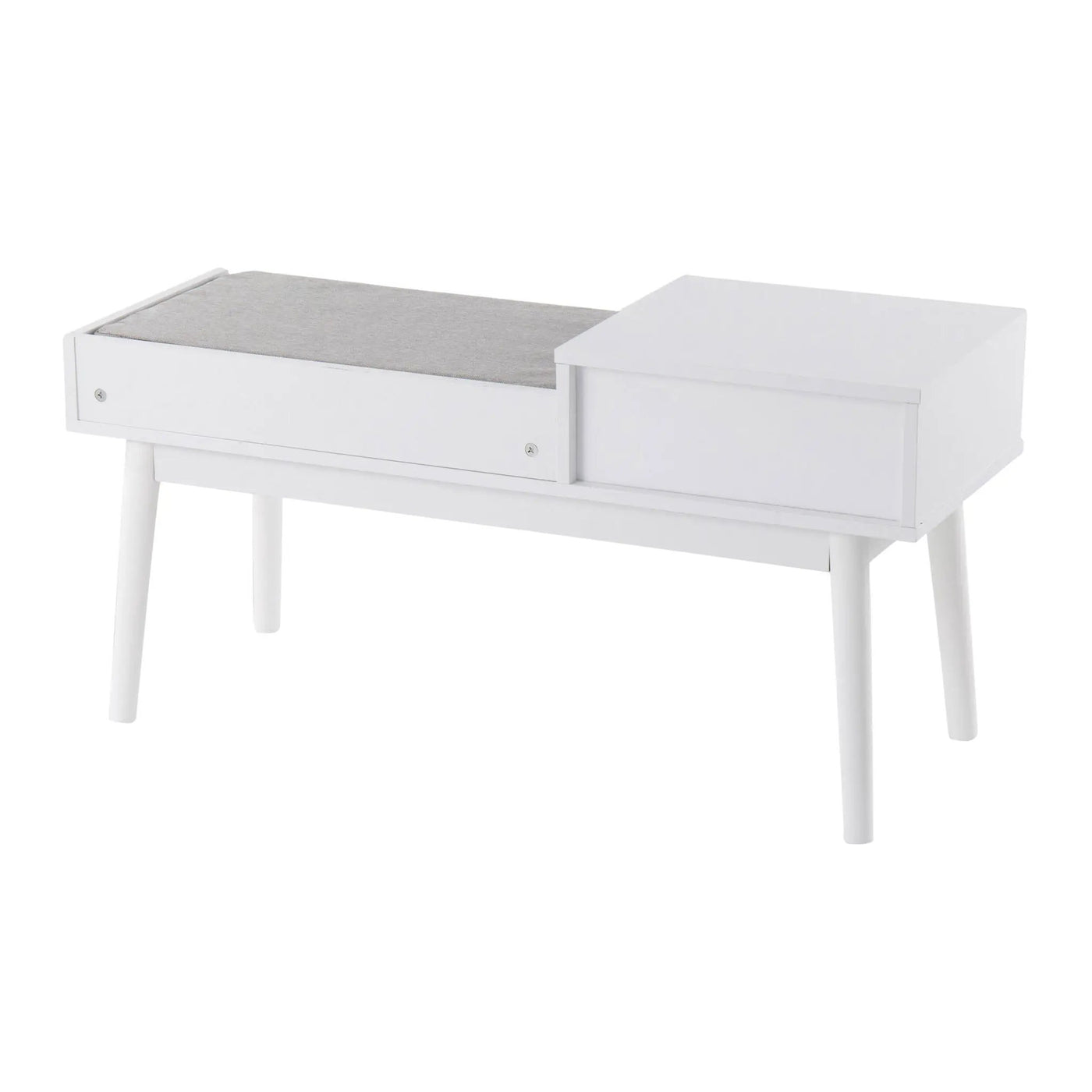 Telephone Contemporary Bench With Pull Out Drawer by HouseOfZazla