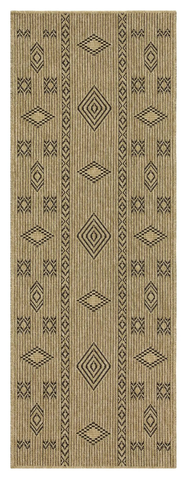 Earth GC_NTL1001 Jute/Black 5 ft. 3 in. x 7 ft. 3 in. Indoor/Outdoor Area Rug by HouseOfZazla