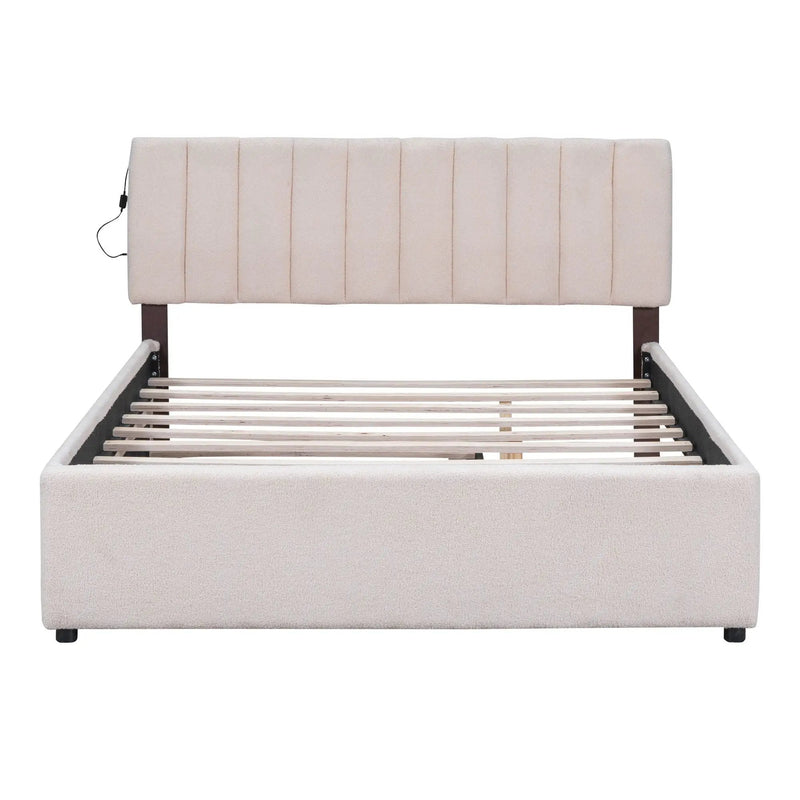 Upholstered Platform Bed With Trundle by Unique Piece Furniture