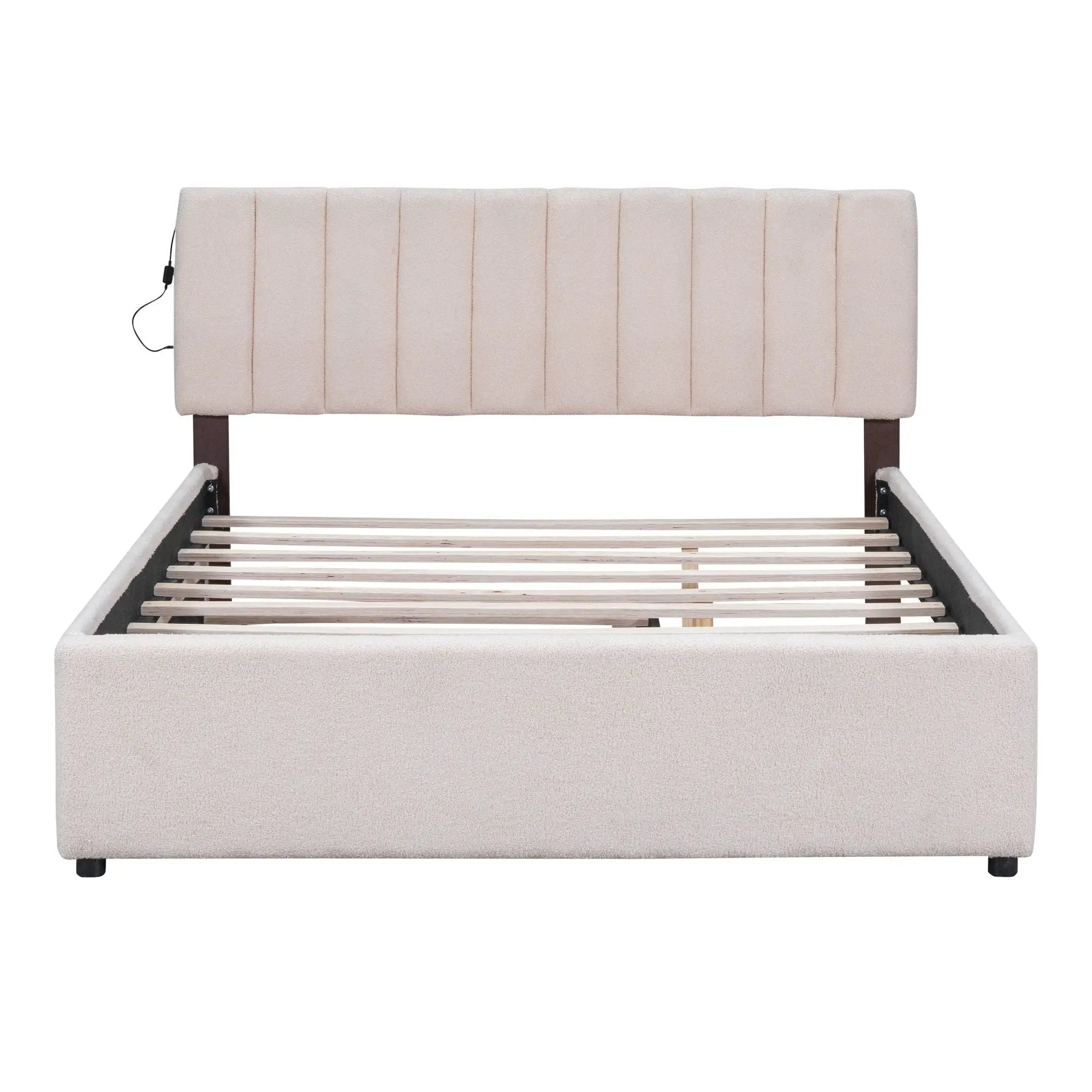 Upholstered Platform Bed With Trundle by Unique Piece Furniture