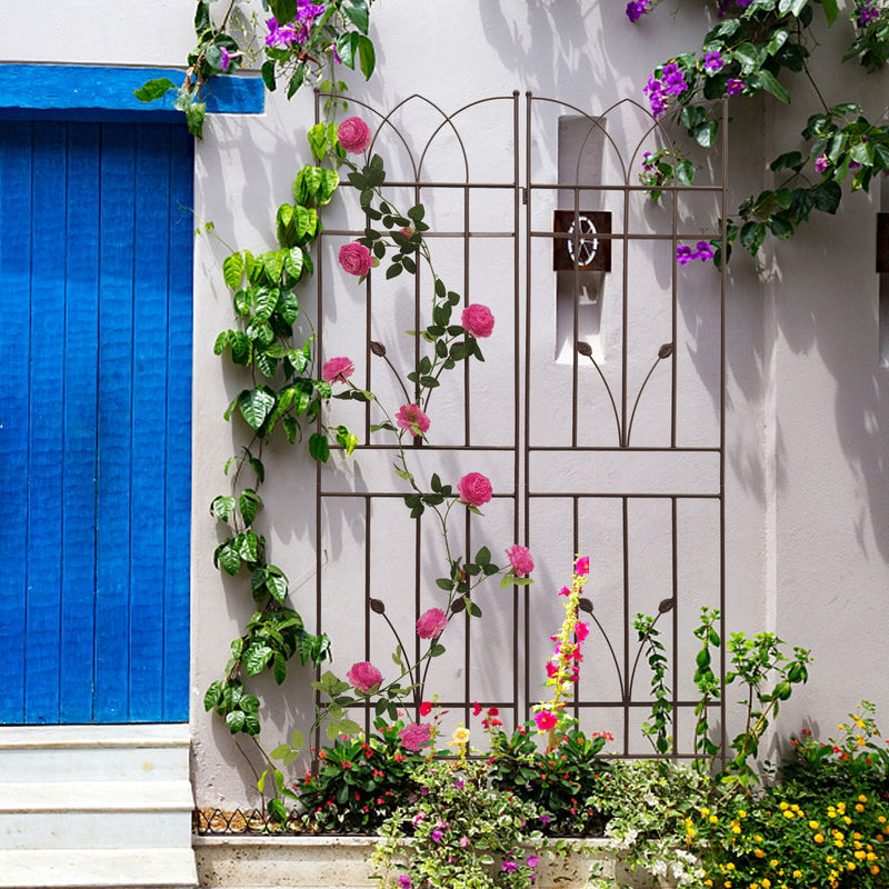Metal Garden Trellis Rustproof For Climbing Plants Outdoor Flower Support by HouseOfZazla