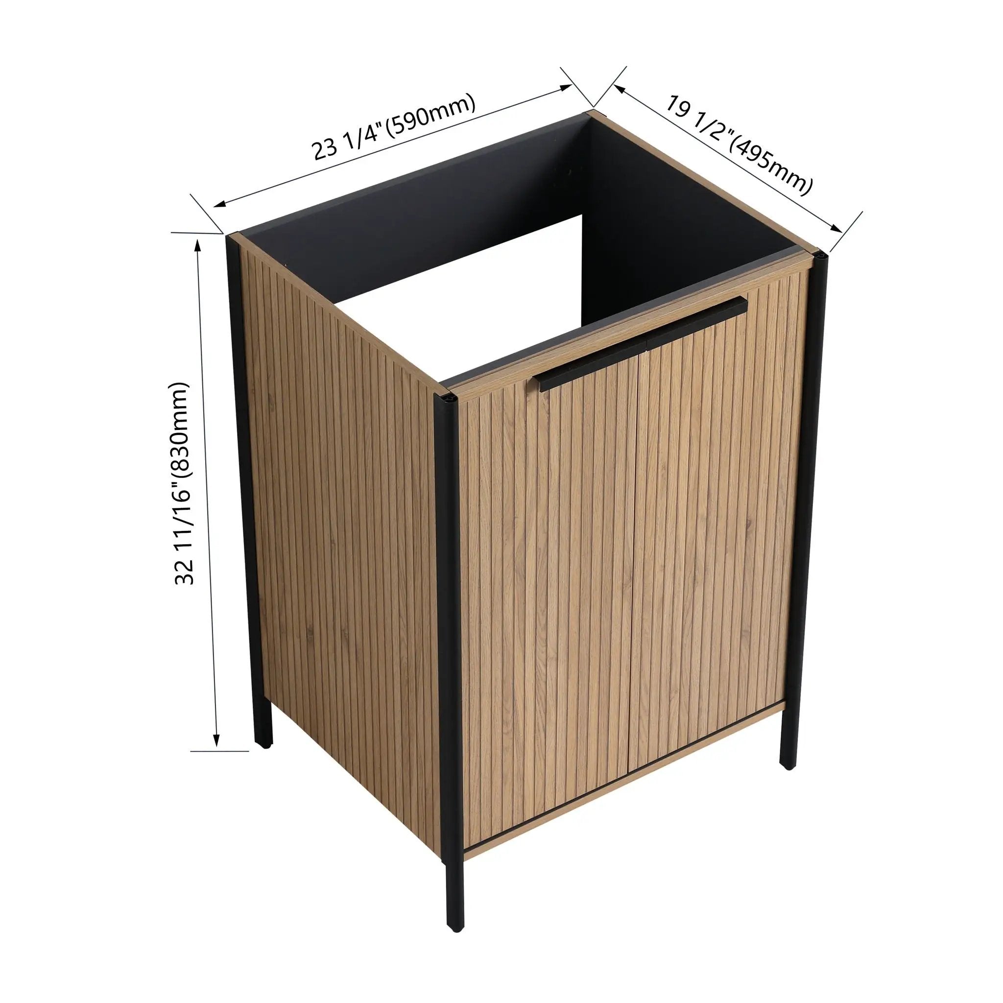Contemporary Freestanding Bathroom Vanity With Adjustable Shelves by Unique Piece Furniture