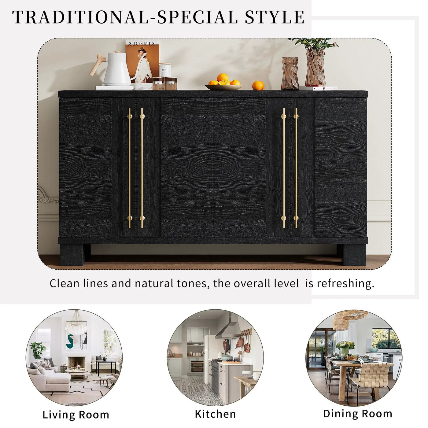 Sideboard With Adjustable Shelves by Unique Piece Furniture