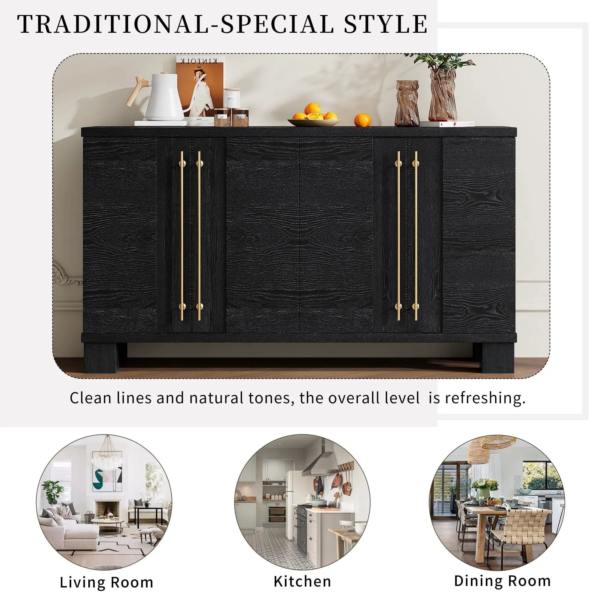 Sideboard With Adjustable Shelves by Unique Piece Furniture