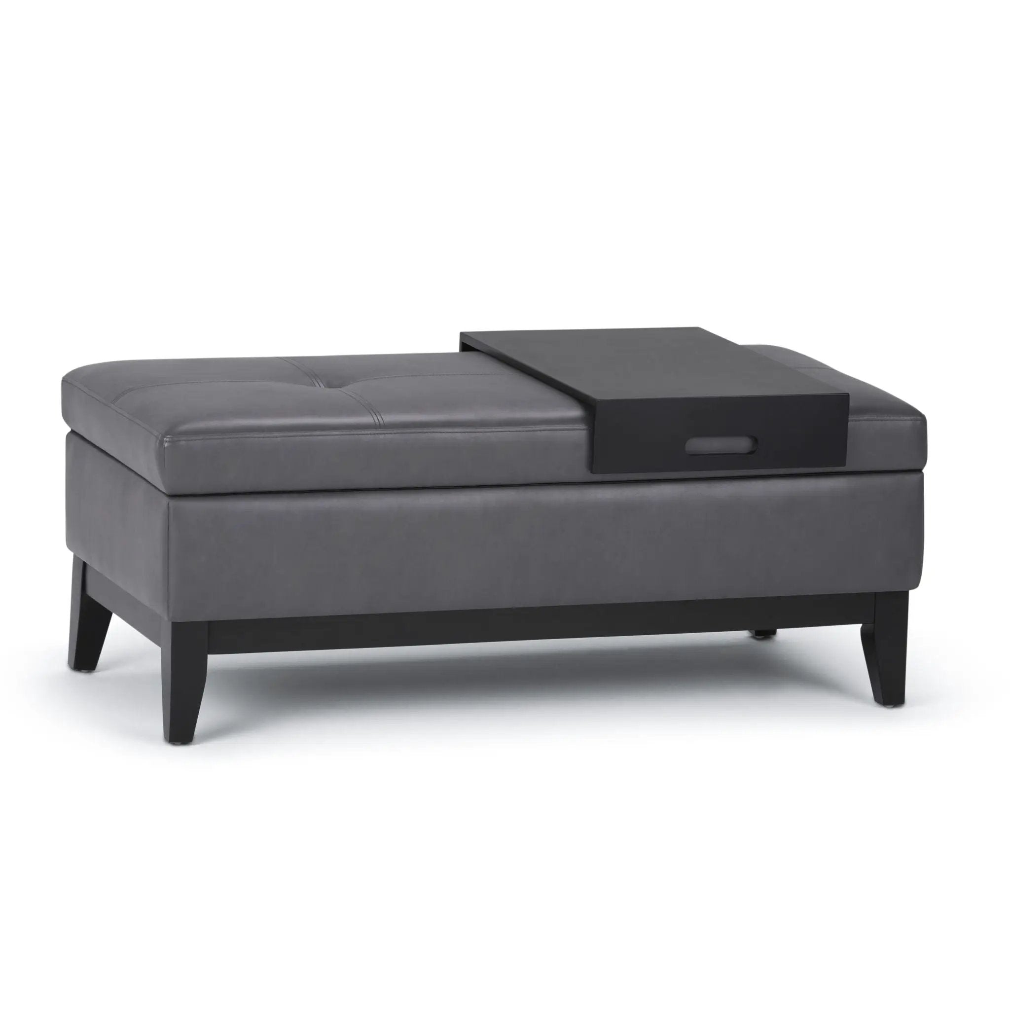 Oregon - Contemporary Storage Ottoman Bench With Tray by Unique Piece Furniture