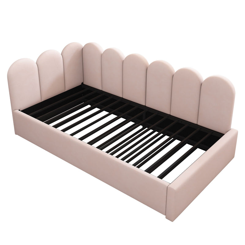 Upholstered Daybed With Metal Slatted Base by HouseOfZazla