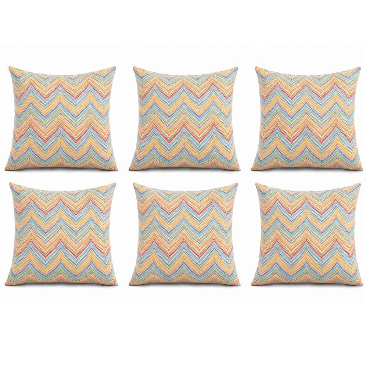 6 Pack Outdoor Pillow Covers - 18x18 Inch by HouseOfZazla