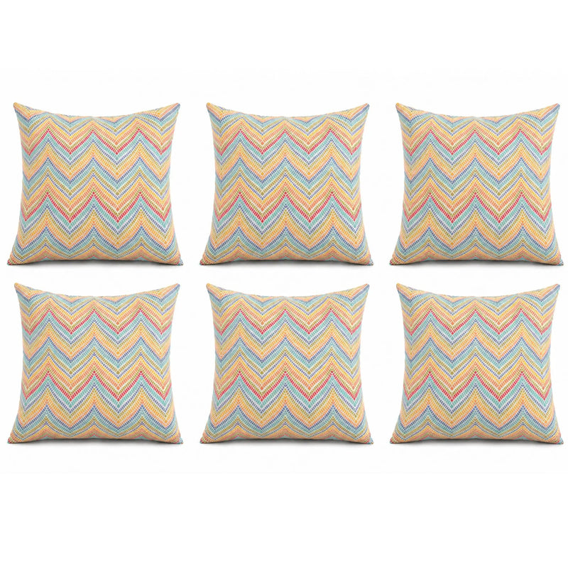 6 Pack Outdoor Pillow Covers - 18x18 Inch by HouseOfZazla