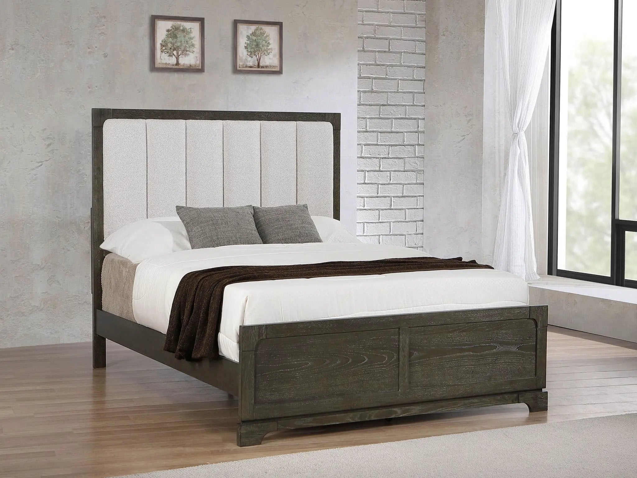 Gran Park 59-inch Eastern King Panel Bed Dark Cocoa by Unique Piece Furniture