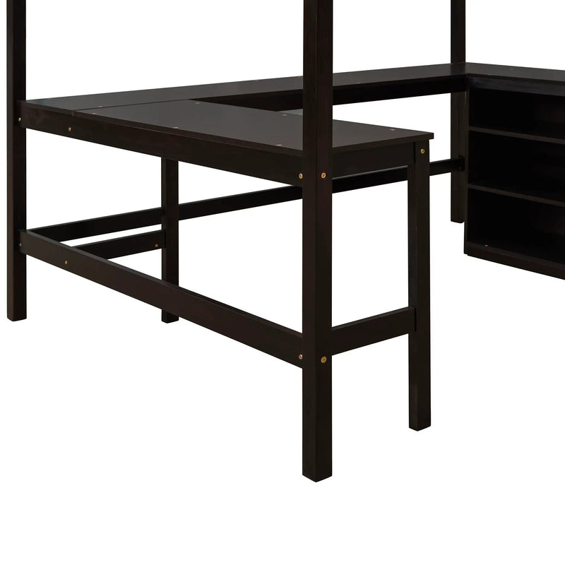 Loft Bed With Shelves With Desk