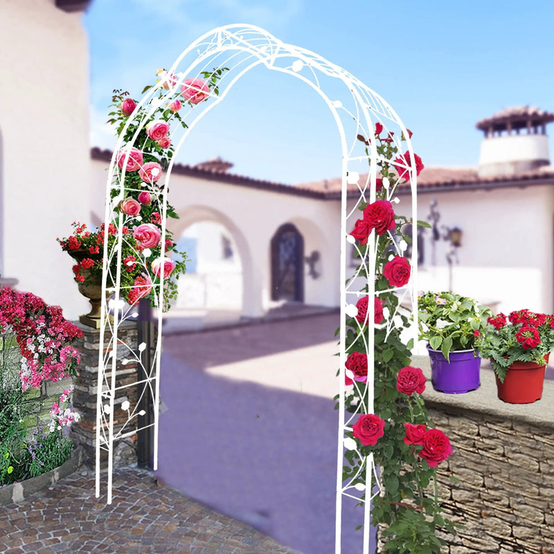 Metal Garden Arch Assemble Freely With 8 Styles Garden Arbor Trellis Climbing Plants Support Rose Arch by HouseOfZazla