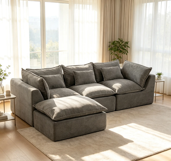 102.3" Width Cloud Couch Oversized Modular Sectional Sofa