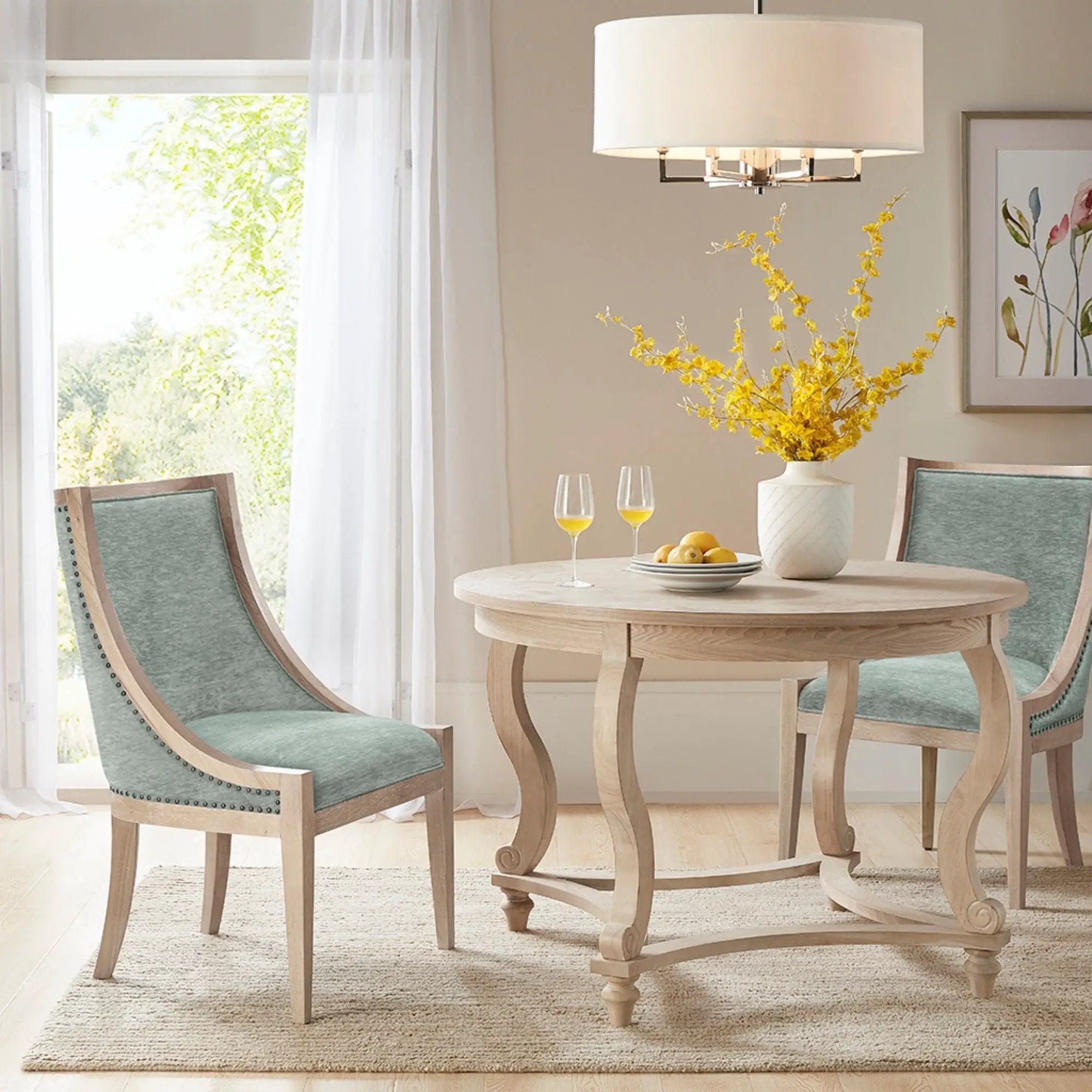 Upholstered Dining Chair With Nailhead Trim by Unique Piece Furniture