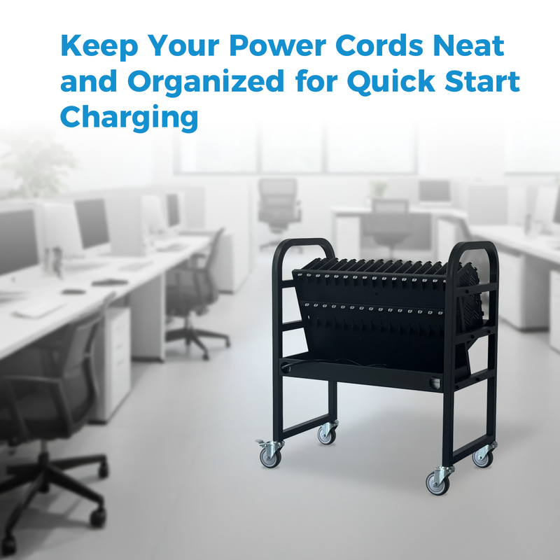 16-Device Mobile Open School Charging Cart Station by HouseOfZazla