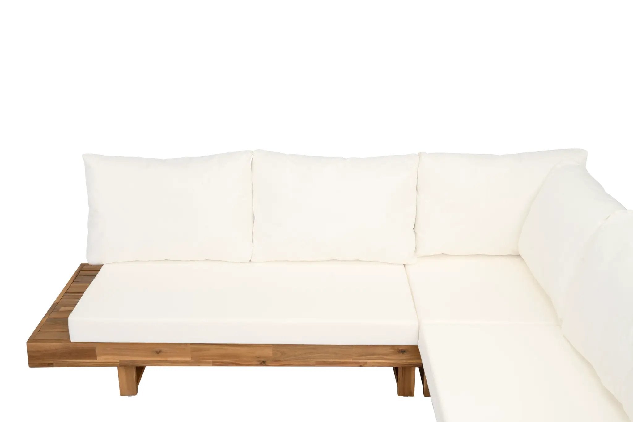 Outdoor 4pc Acacia Wood Sectional Patio Sofa Set by HouseOfZazla