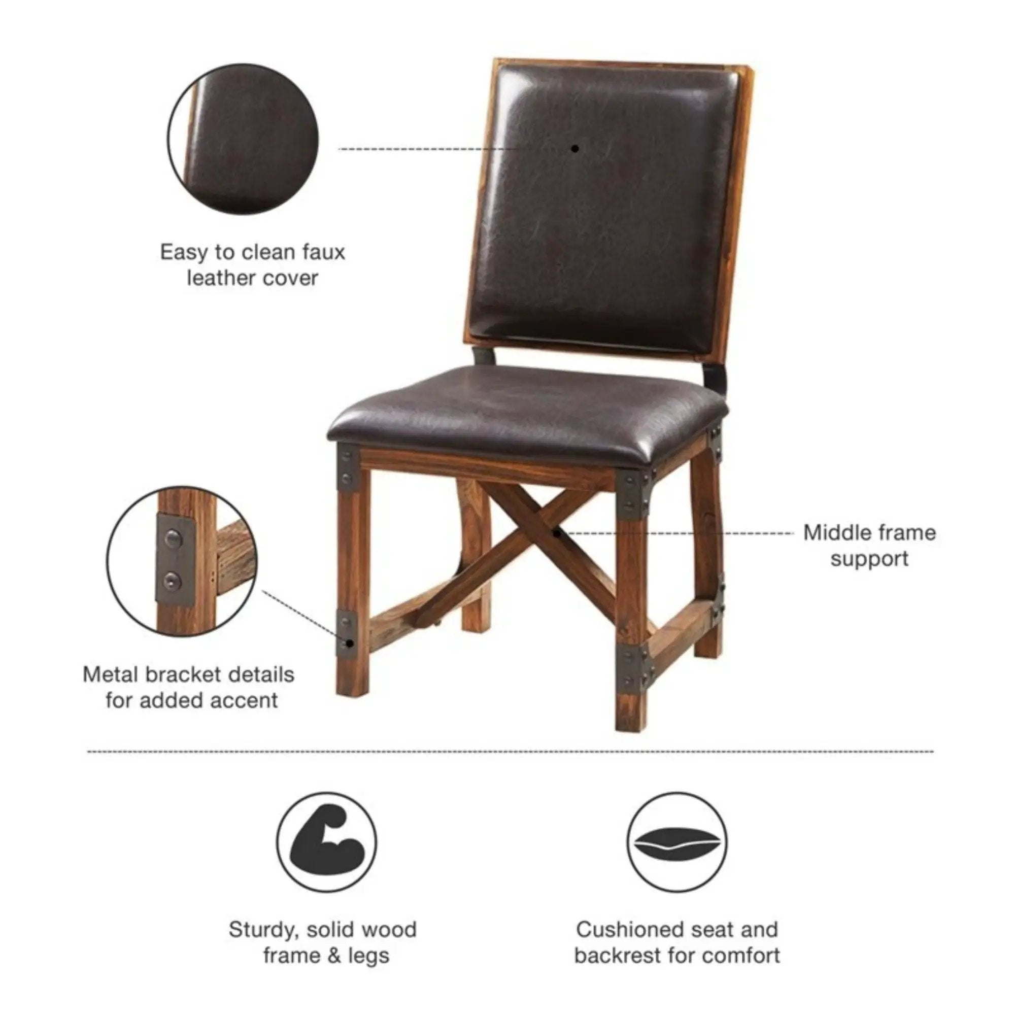 Lancaster - Dining Chair Upholstery - Chocolate by HouseOfZazla