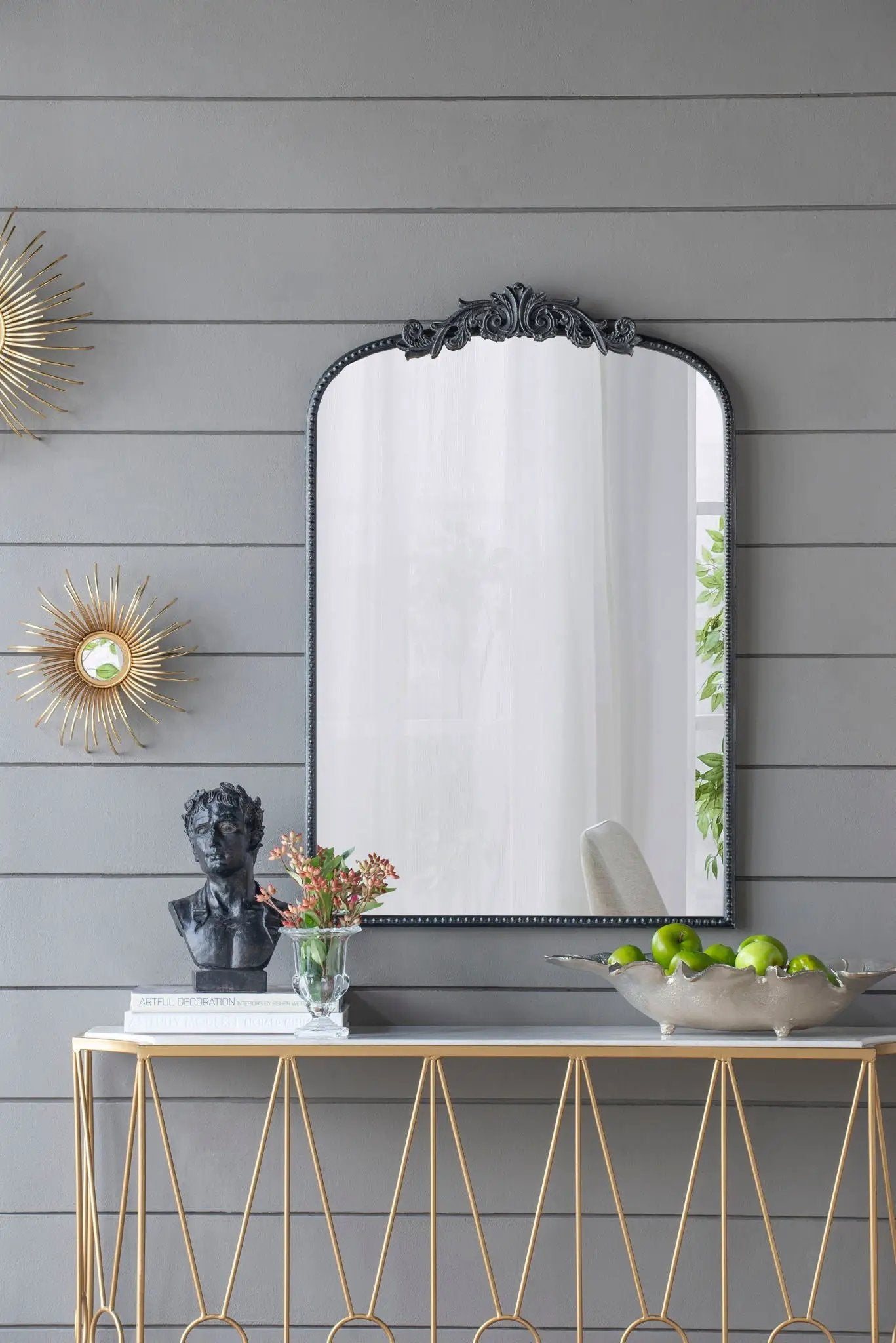 Arch Mirror, Baroque Inspired Wall Decor For Bathroom, Bedroom, Living Room by HouseOfZazla