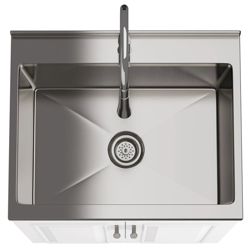 Darwin - Deluxe Laundry Cabinet With Pull-Out Faucet And Stainless Steel Sink by Unique Piece Furniture