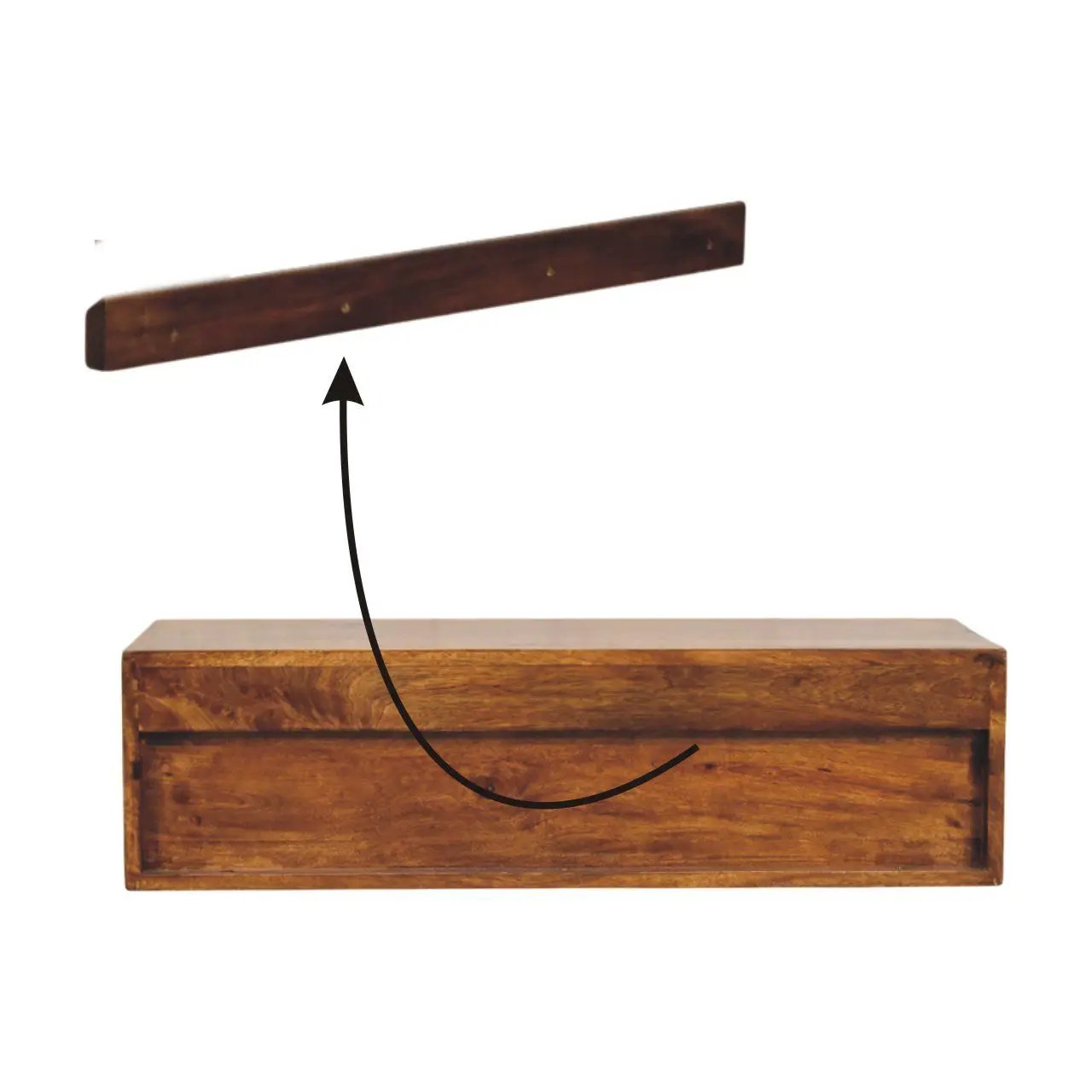 Lunar - 2 Drawer Wall Mounted Media Unit - Brown by HouseOfZazla