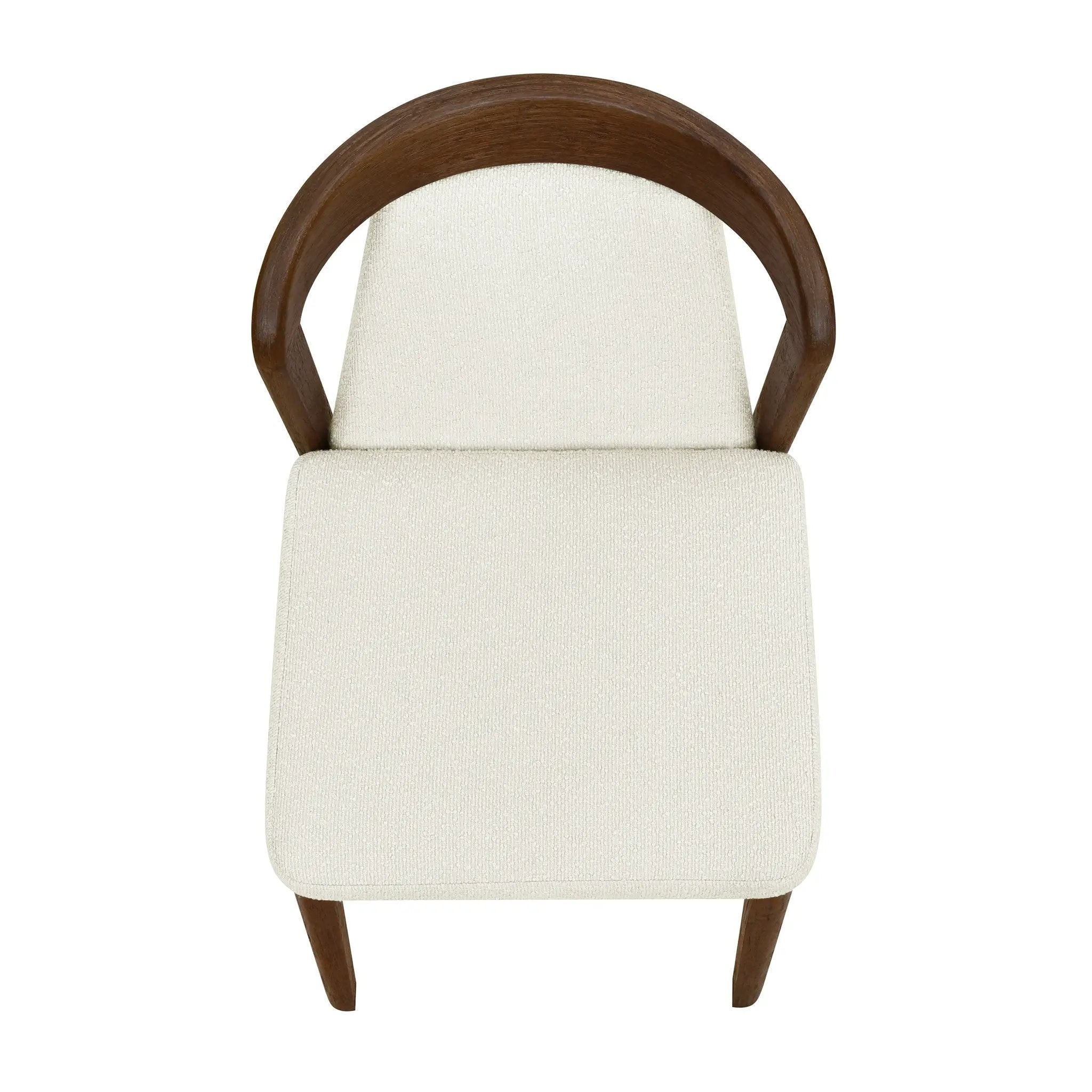 Upholstered Backrest Armless Dining Chairs (Walnut+Camel) by HouseOfZazla