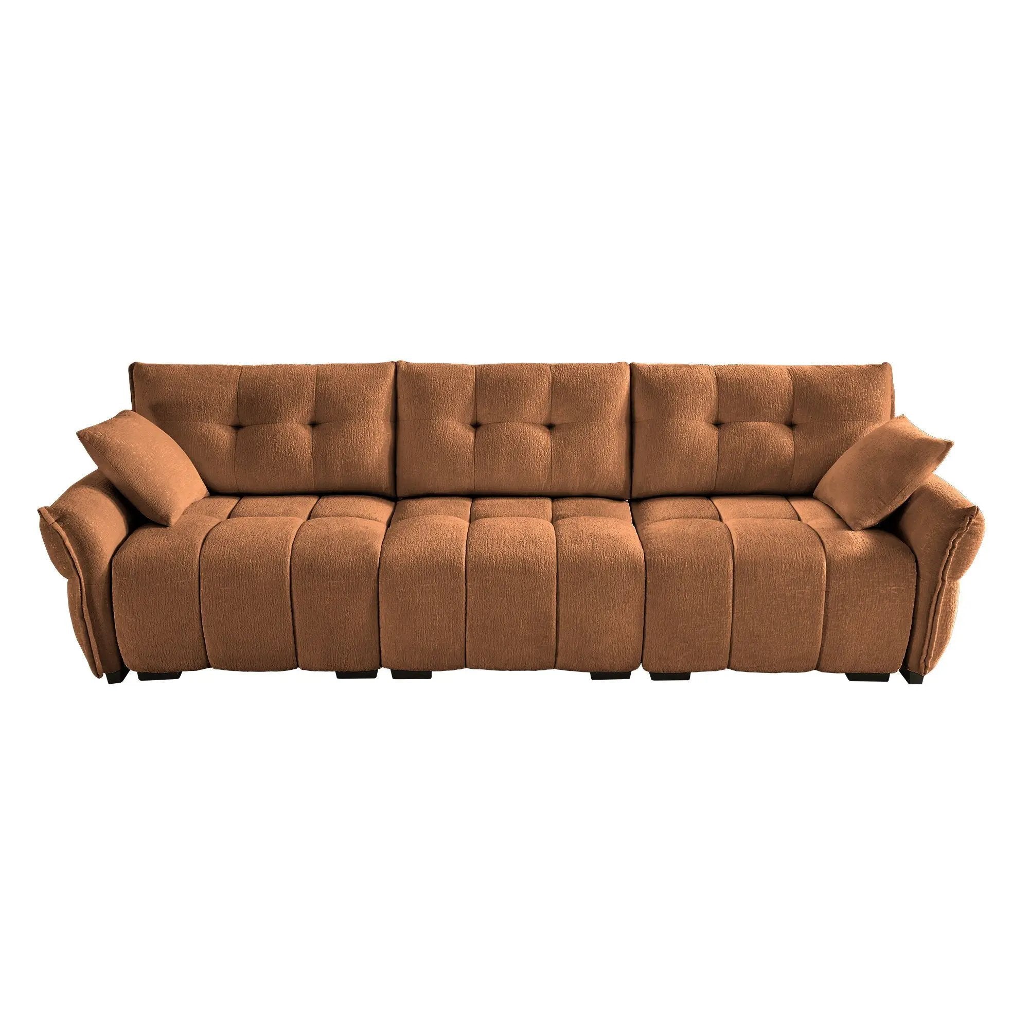 Modern Sofa & Pillows, Textured Cover, High Rebound Cushions by HouseOfZazla