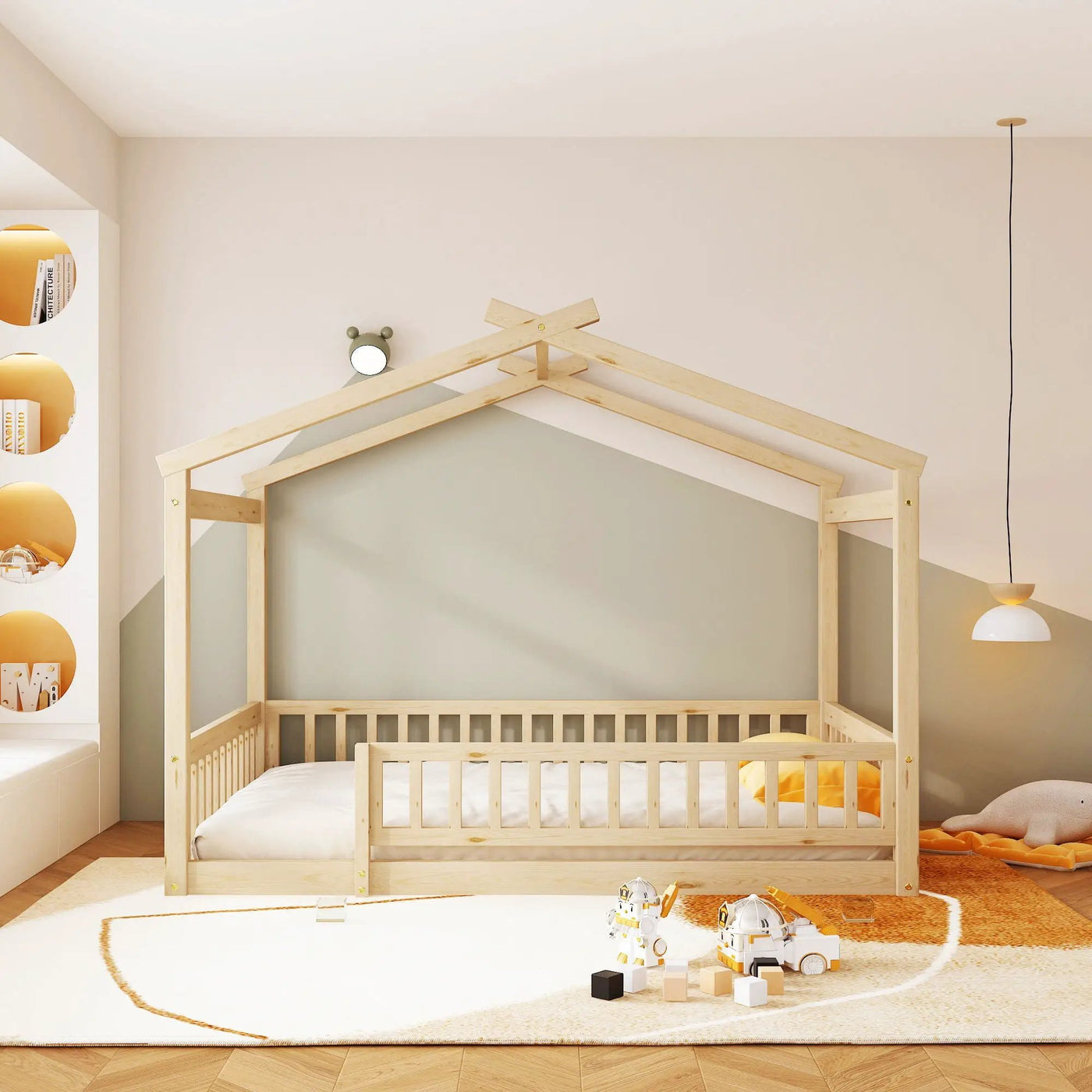Bed House Bed Frame With Fence by Unique Piece Furniture