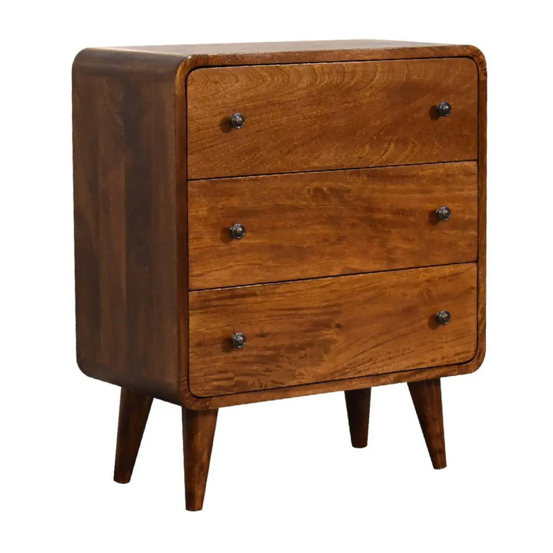 3 Drawer Mini Curved Chest by HouseOfZazla