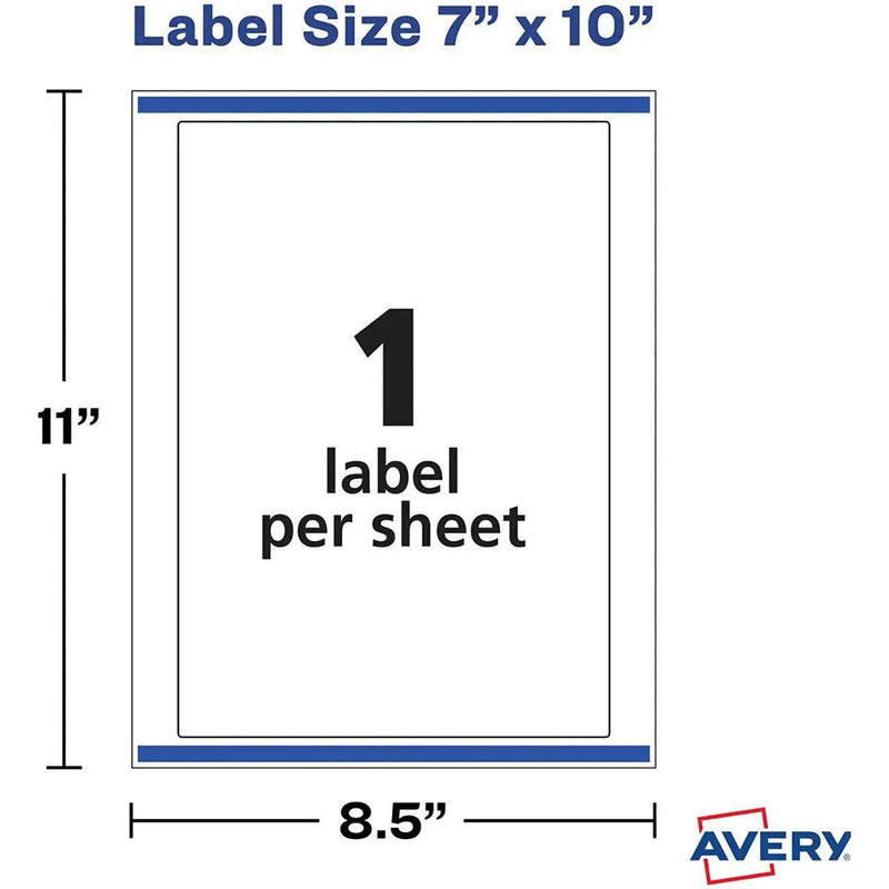 Avery Customizable Removable Wall Decals, 7" x 10", Matte White, Water Resistant Printable Labels, 3 Blank Wall Decal Stickers (61516) by Selzalot