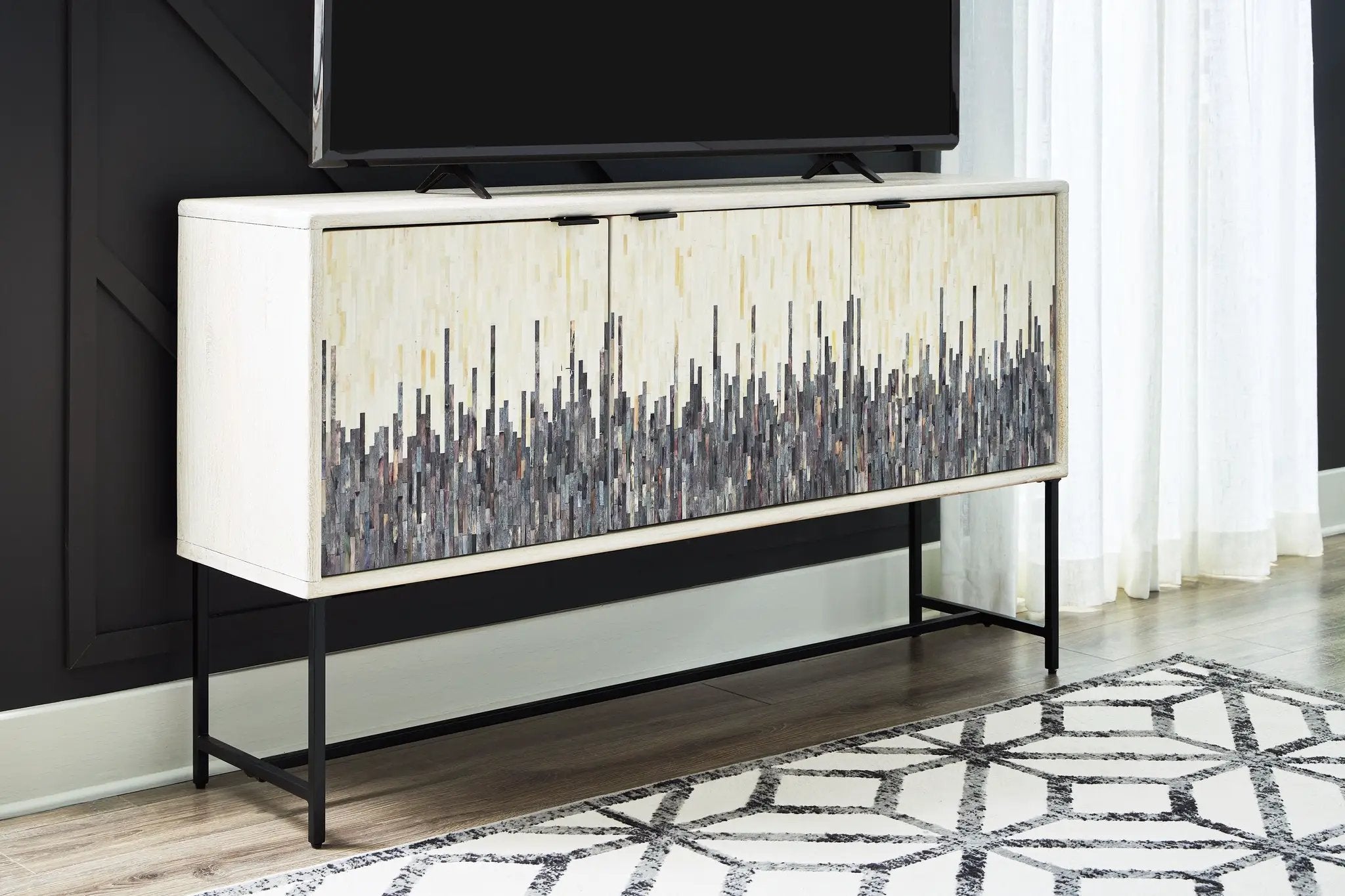 Freyton - Accent Cabinet - White / Gray by Unique Piece Furniture