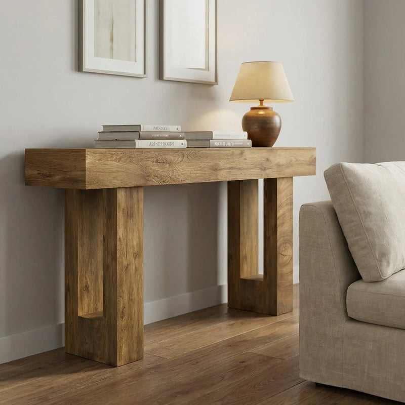 63" Long Console Table, Farmhouse Entryway Table with Storage by HouseOfZazla