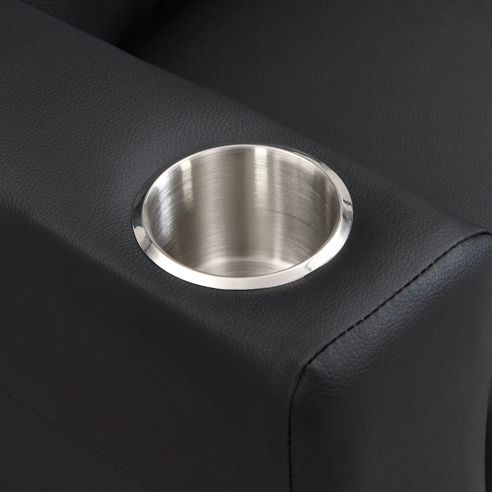 Sally Deluxe Kids Recliner Chair With Cup Holder - Black by HouseOfZazla